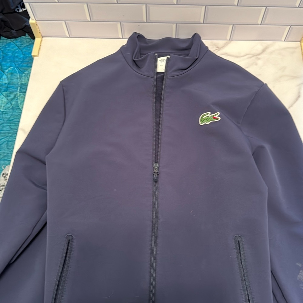 Lacoste Sport Special edition Presidents cup full zip navy jacket